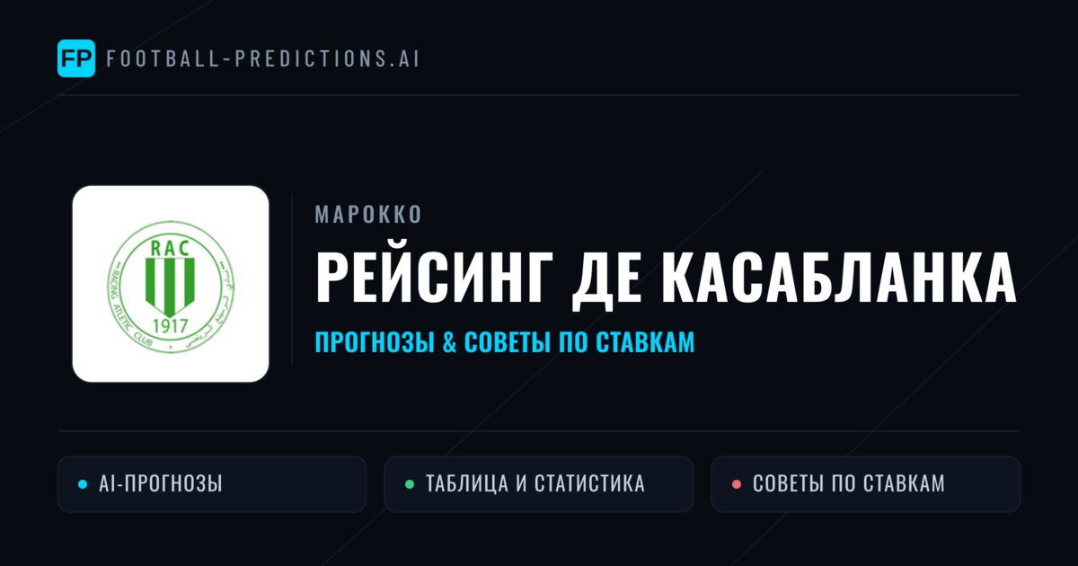 Рейсинг де Касабланка прогнозы и статистика
