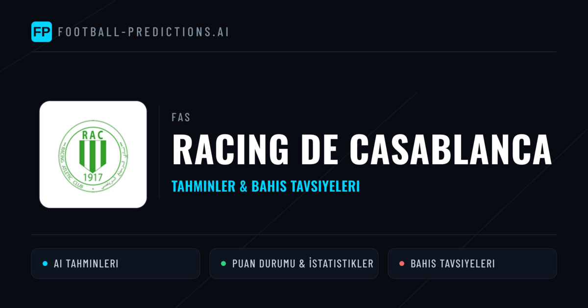 Racing de Casablanca Tahminleri & İstatistikler