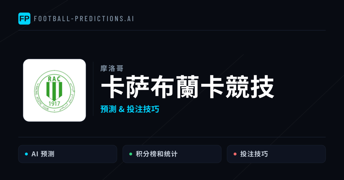 卡萨布蘭卡競技 運彩分析|足球預測與數據