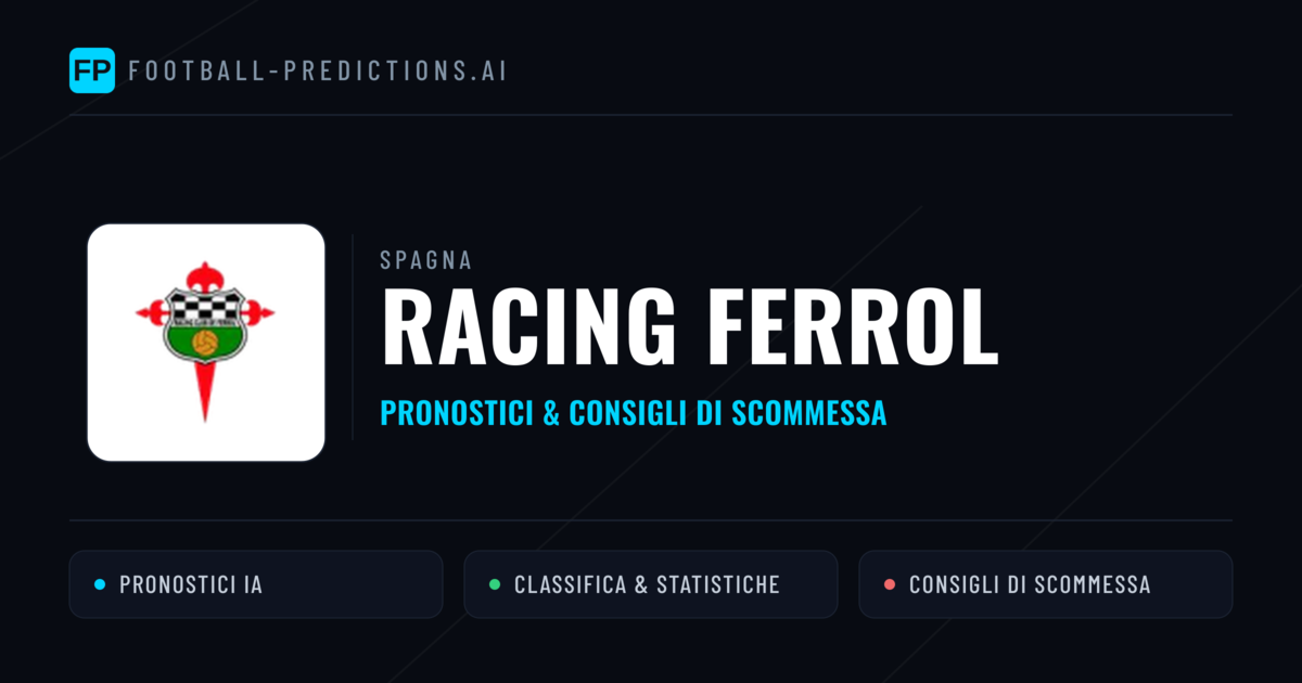 Pronostici e Statistiche Racing Ferrol
