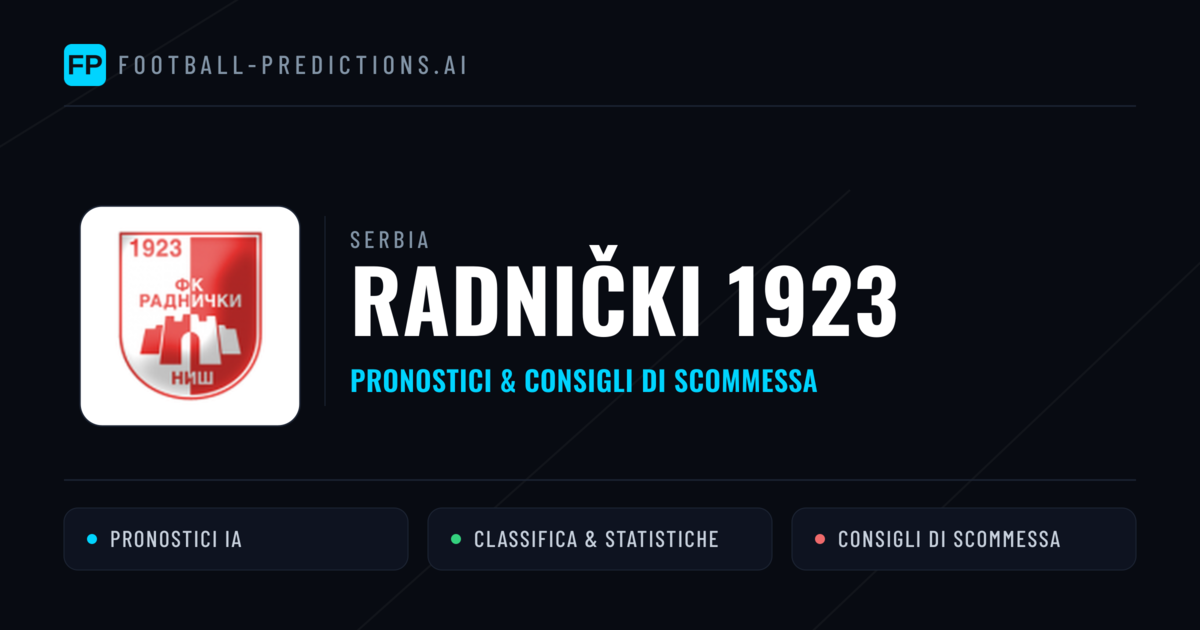 Pronostici e Statistiche Radnički 1923