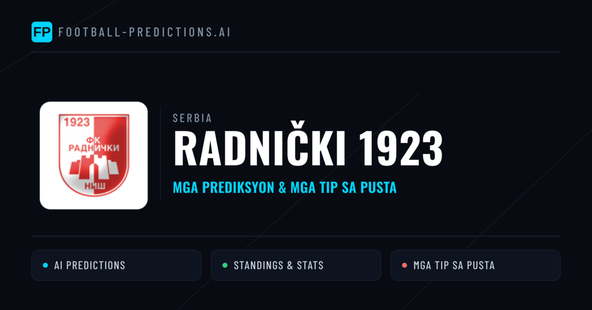 Radnički 1923 Predictions & Stats