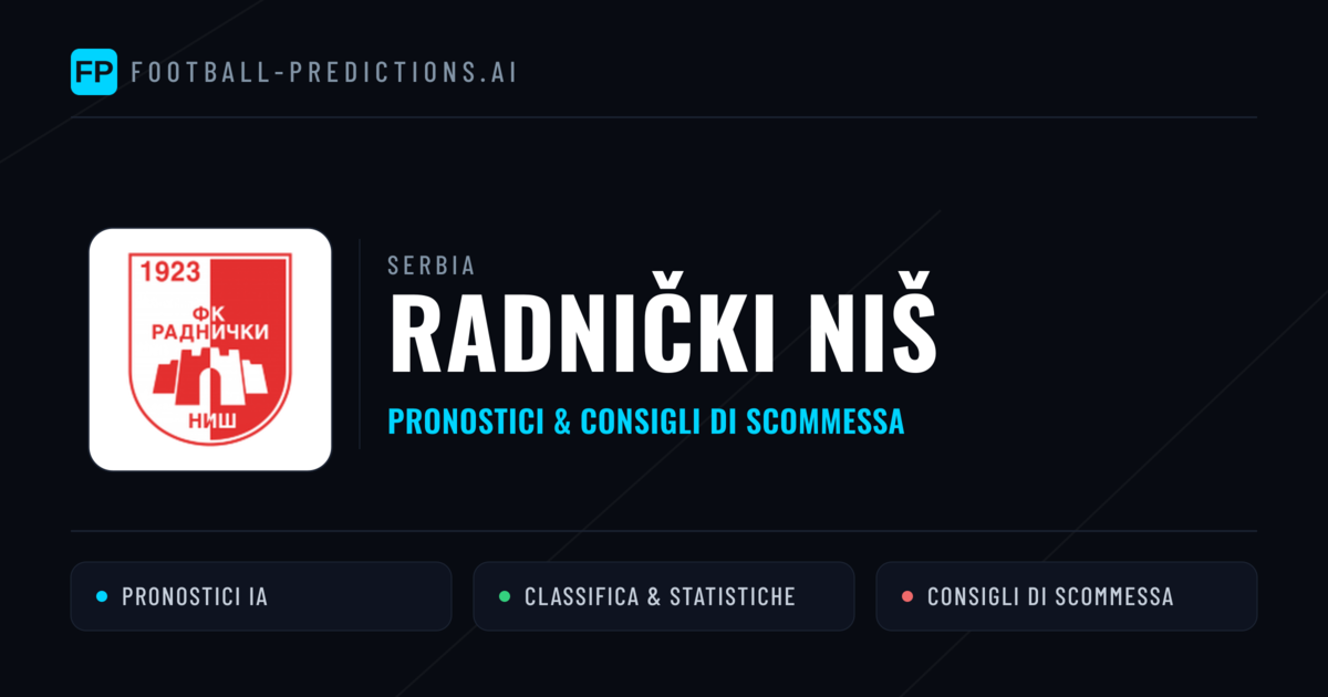 Pronostici e Statistiche Radnički Niš