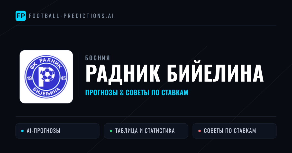 Радник Бийелина прогнозы и статистика