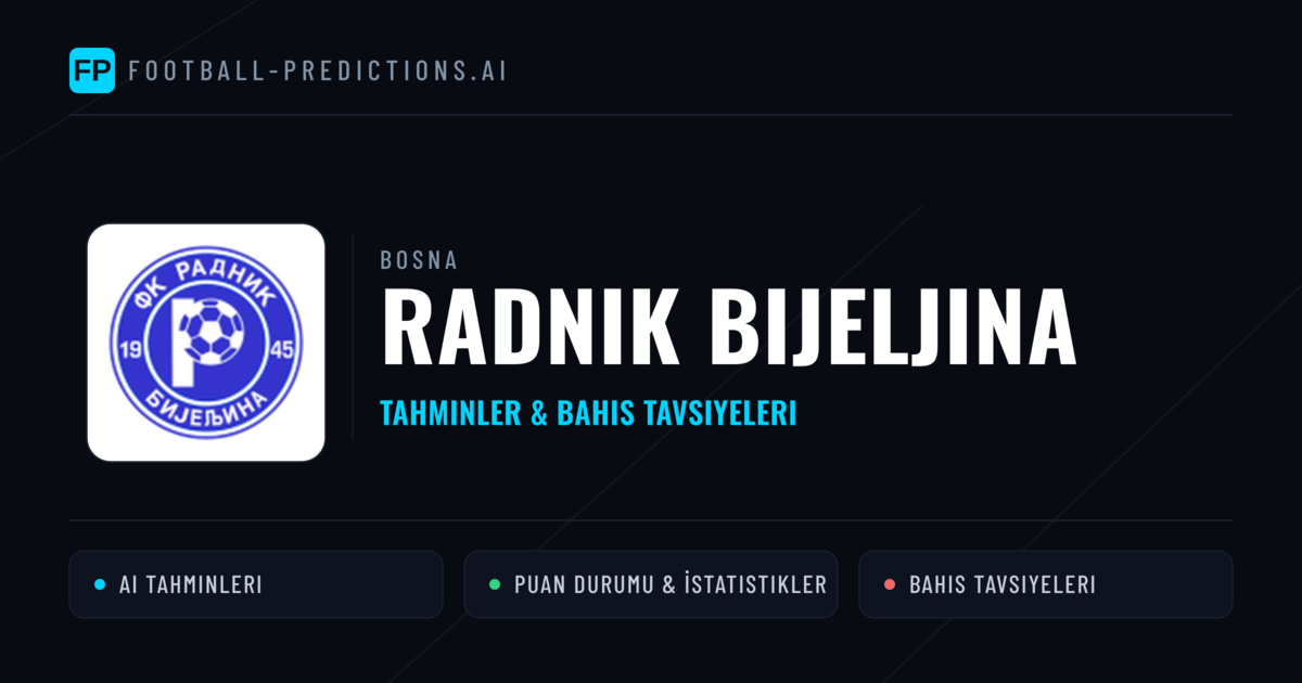 Radnik Bijeljina Tahminleri & İstatistikler