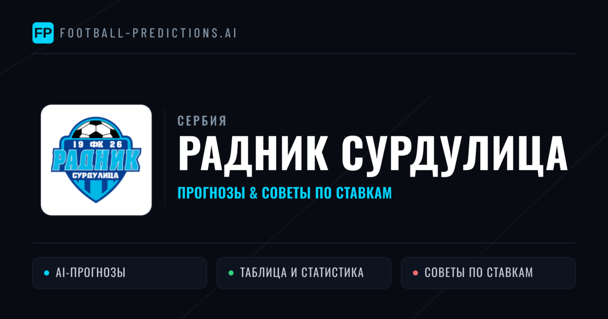 Радник Сурдулица прогнозы и статистика
