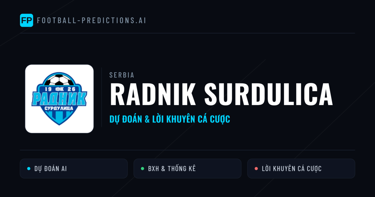 Radnik Surdulica Dự đoán & Thống kê