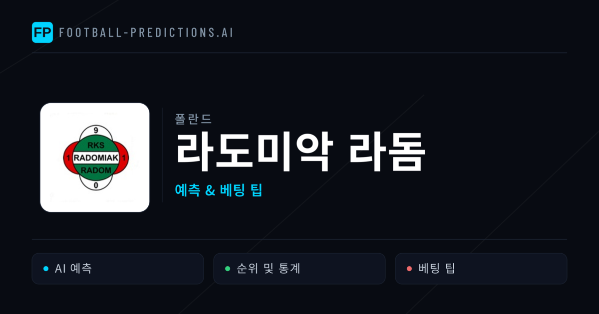 라도미악 라돔 축구 예측 & 통계