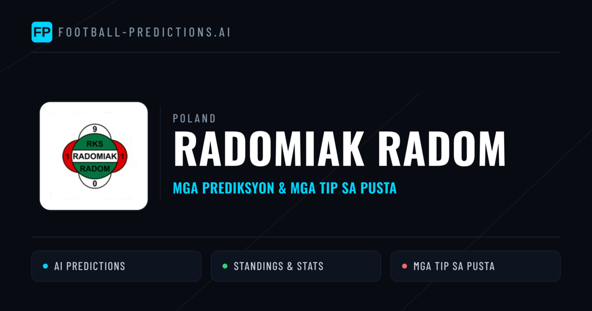 Radomiak Radom Predictions & Stats