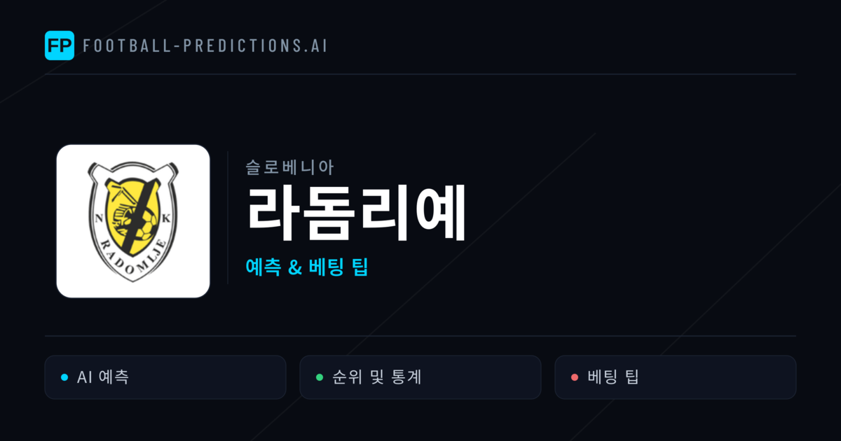 라돔리예 축구 예측 & 통계