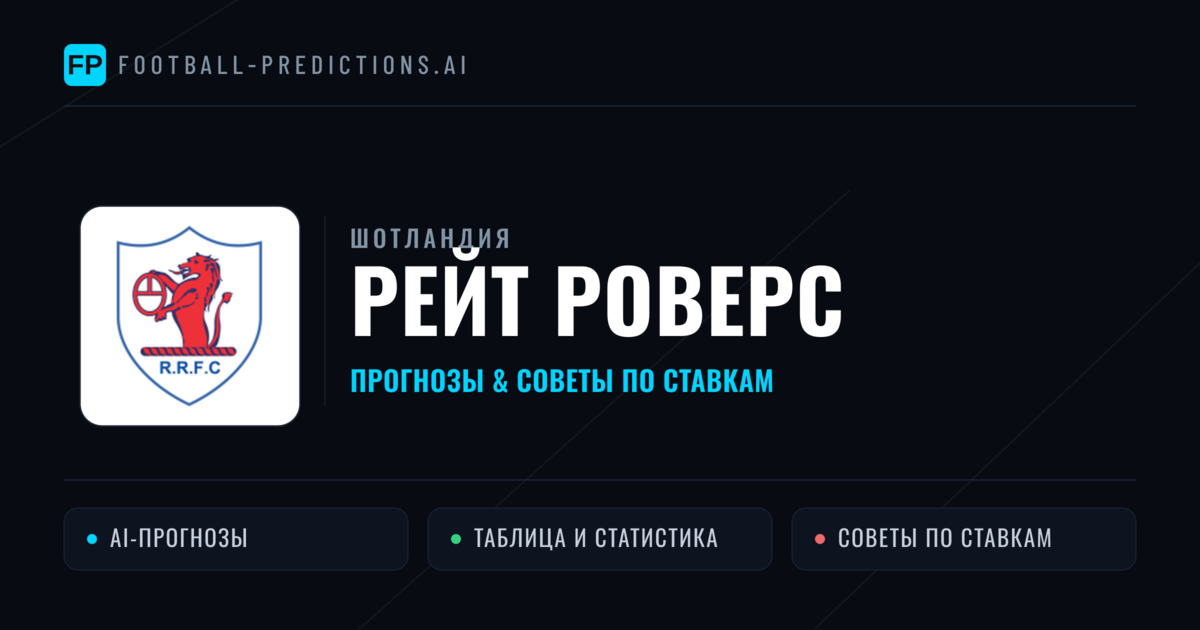 Рейт Роверс прогнозы и статистика