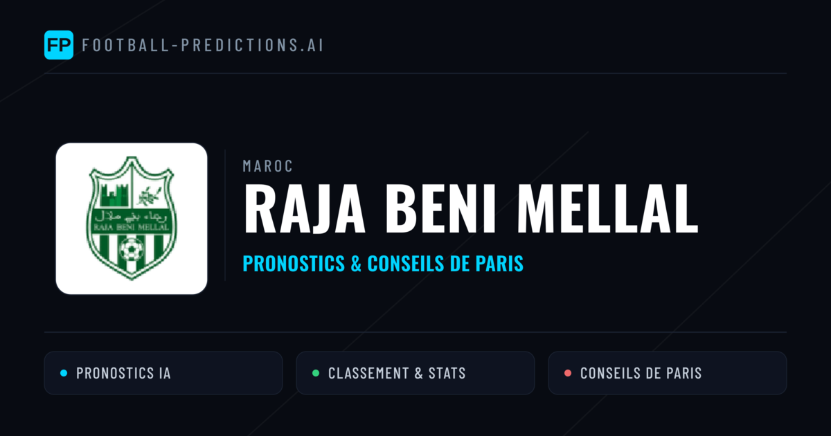 Raja Beni Mellal Pronostics & Statistiques