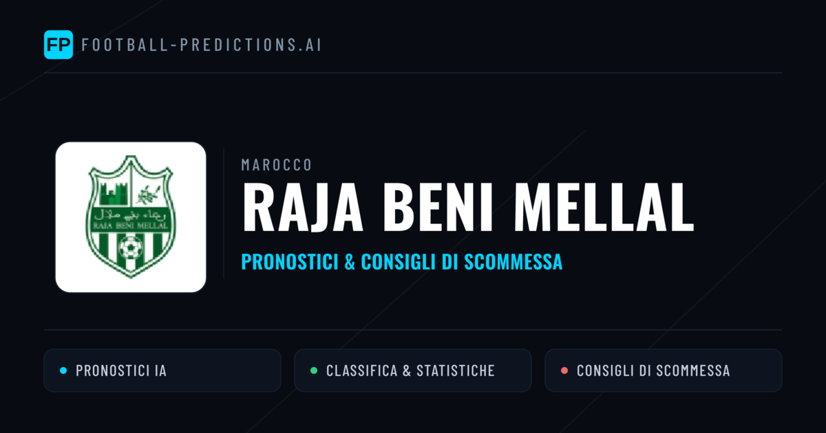 Pronostici e Statistiche Raja Beni Mellal