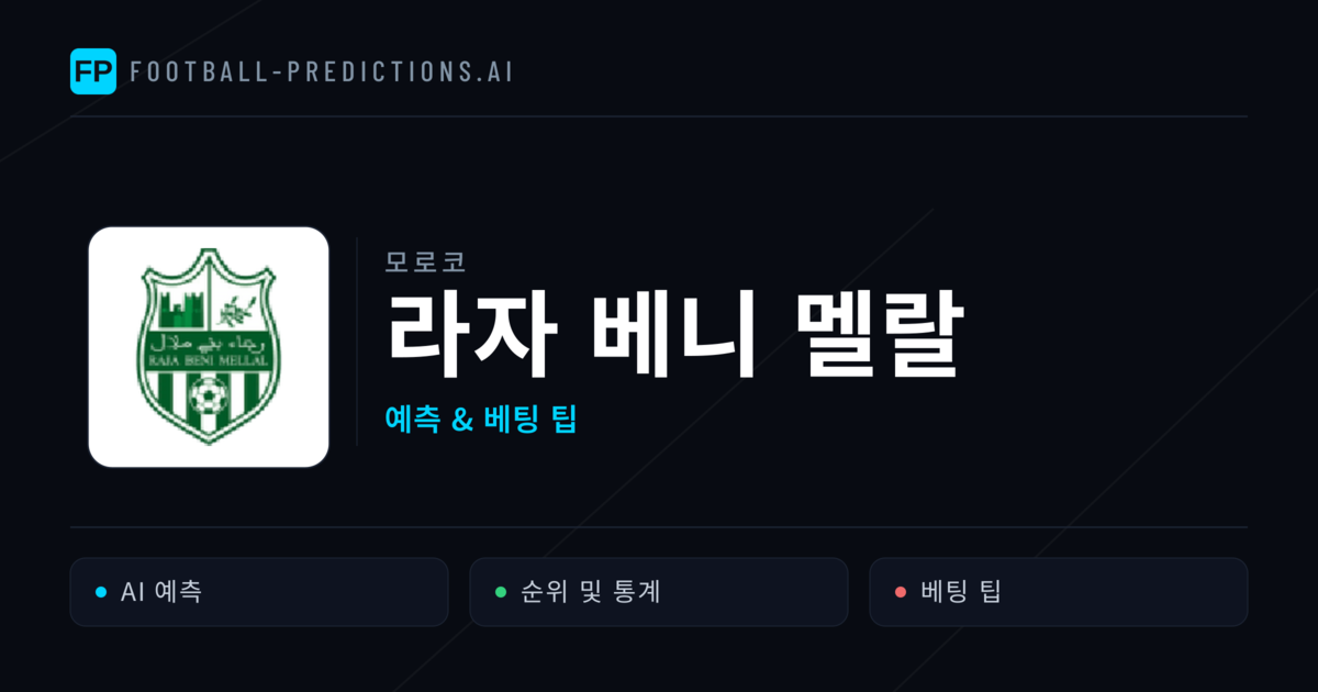 라자 베니 멜랄 축구 예측 & 통계