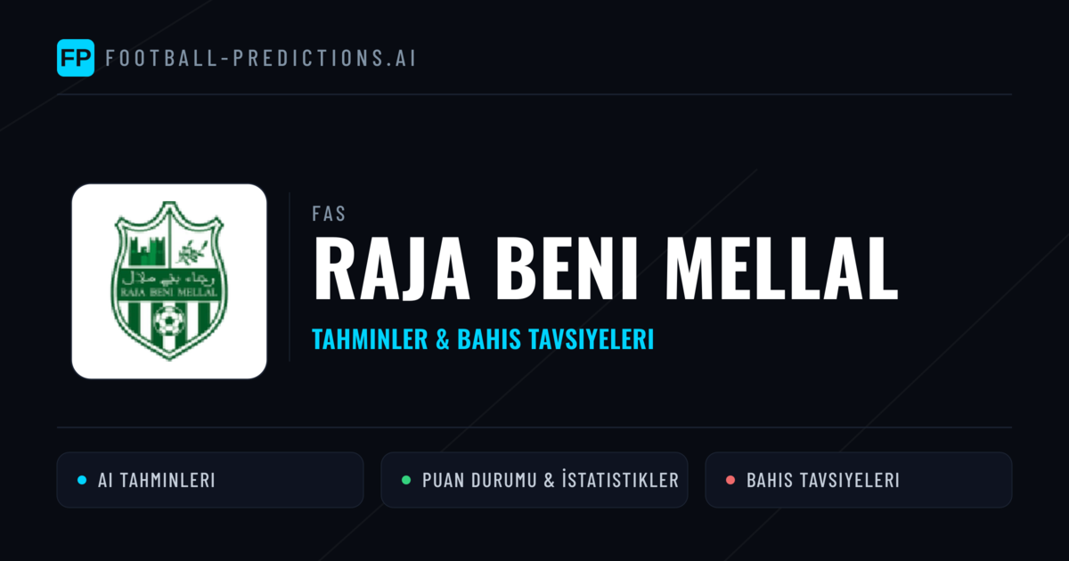Raja Beni Mellal Tahminleri & İstatistikler
