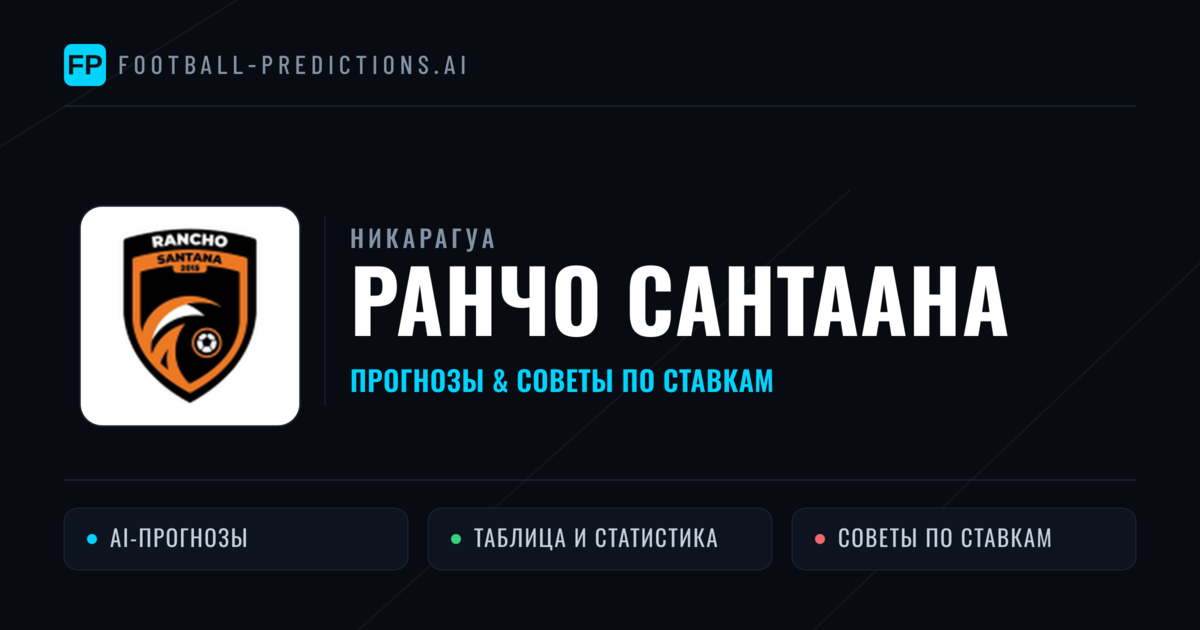 Ранчо Сантаана прогнозы и статистика