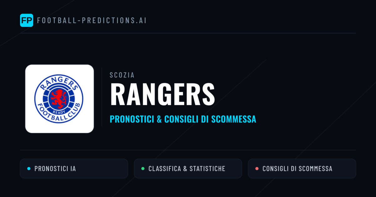 Pronostici e Statistiche Rangers