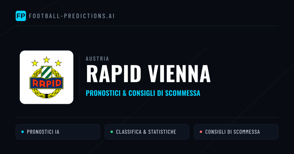 Pronostici e Statistiche Rapid Vienna