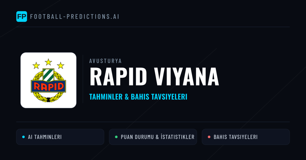 Rapid Viyana Tahminleri & İstatistikler