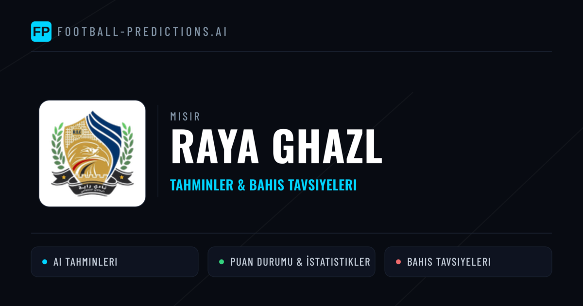 Raya Ghazl Tahminleri & İstatistikler