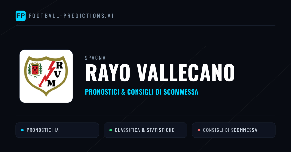 Pronostici e Statistiche Rayo Vallecano