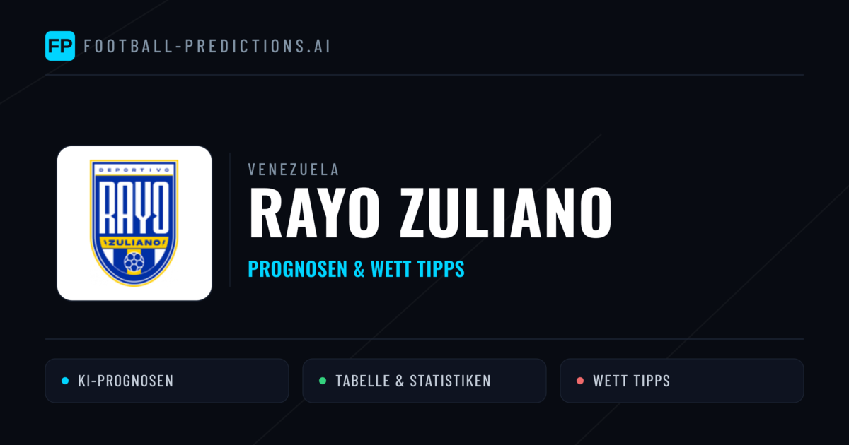 Rayo Zuliano Prognosen & Statistiken