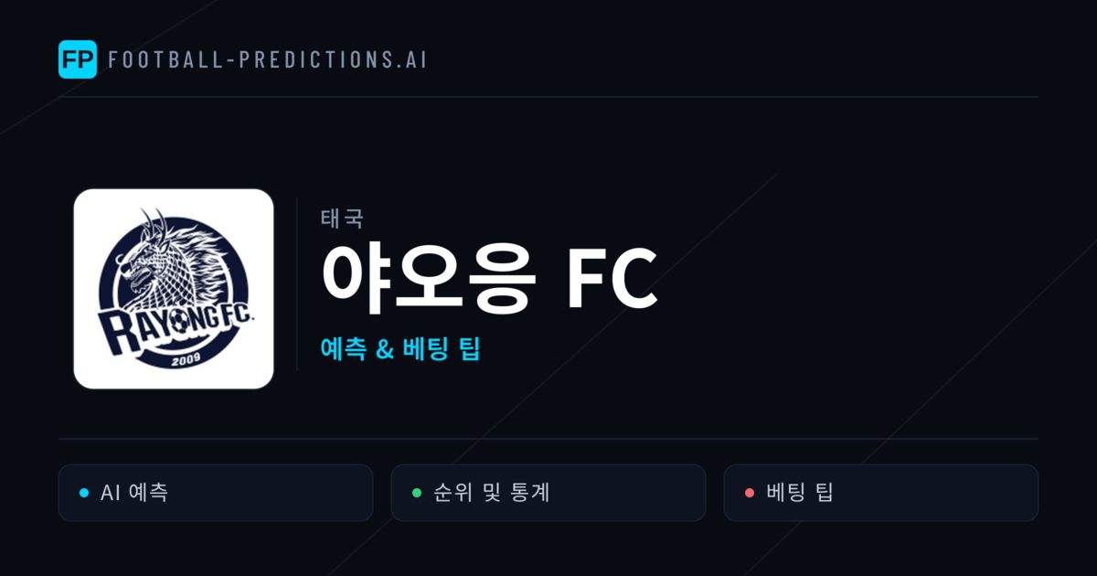 야오응 FC 축구 예측 & 통계