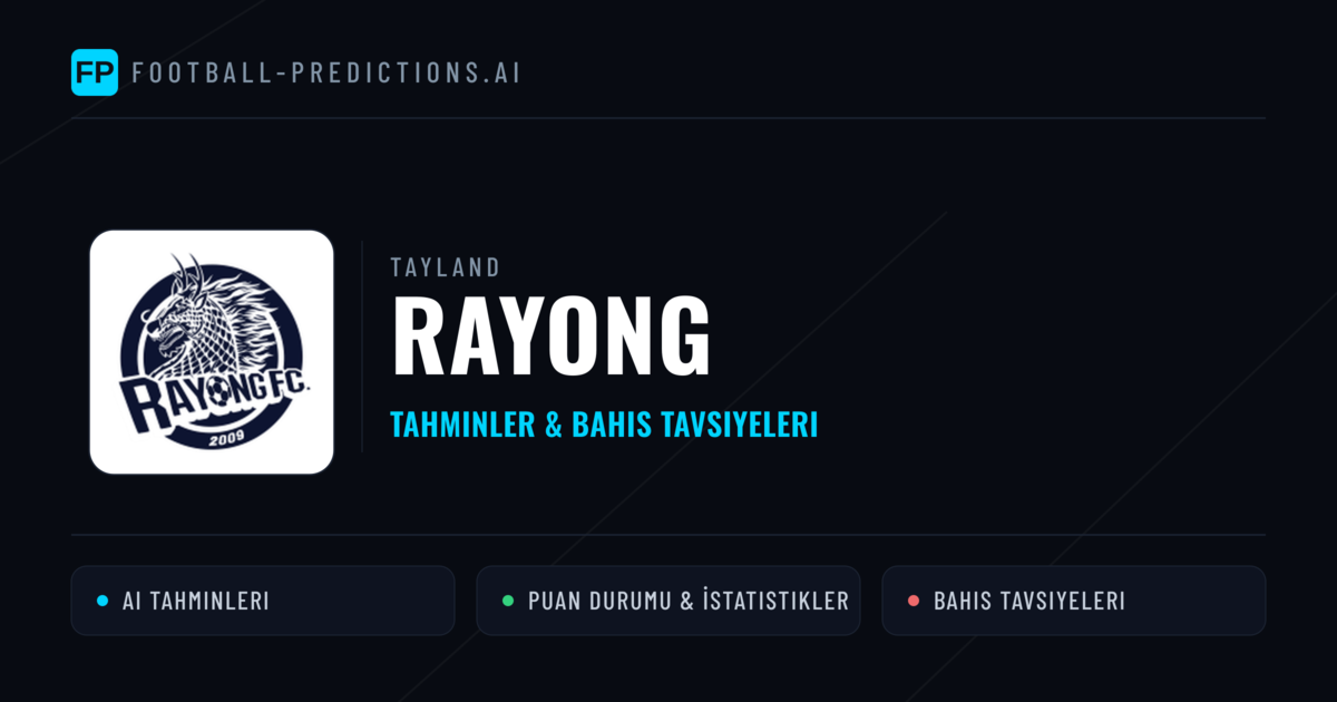 Rayong Tahminleri & İstatistikler