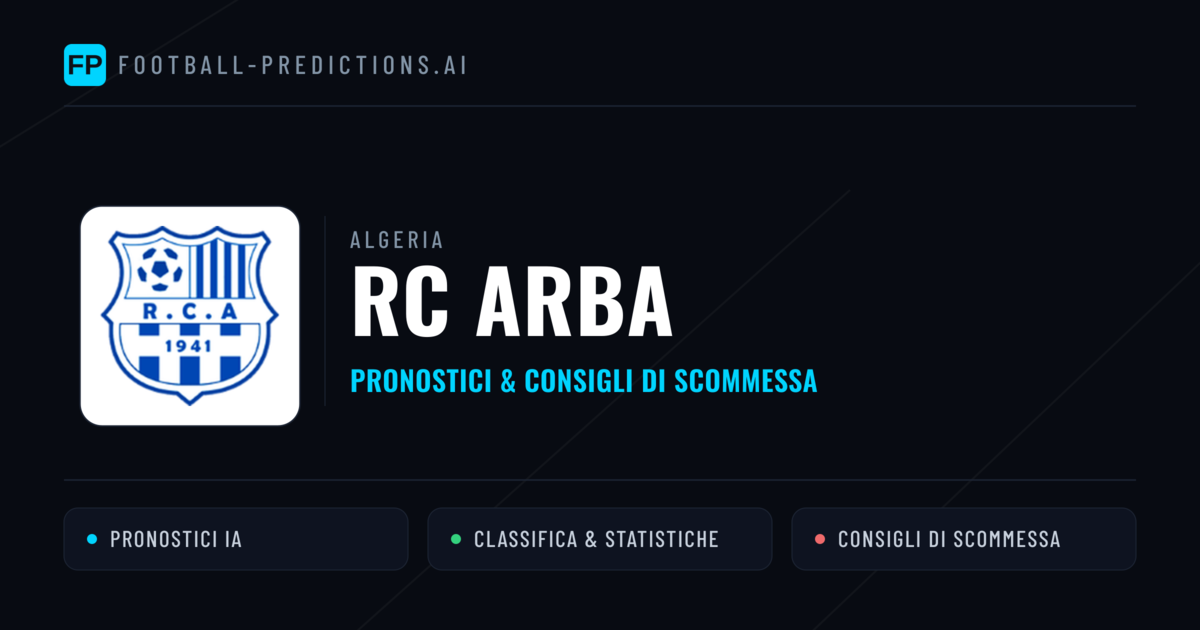 Pronostici e Statistiche RC Arba