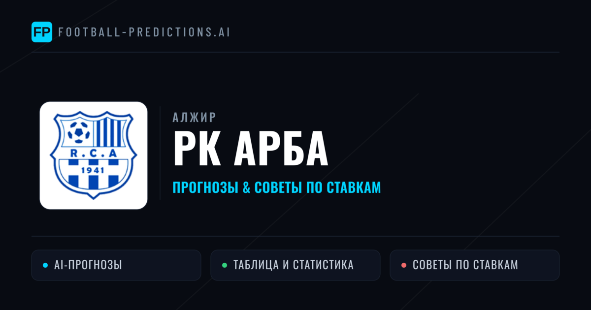 РК Арба прогнозы и статистика