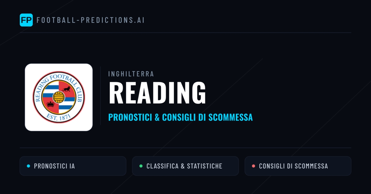 Pronostici e Statistiche Reading