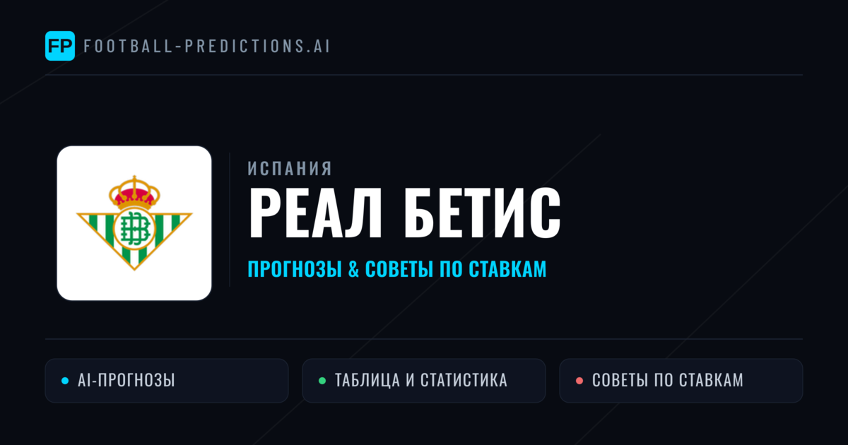 Реал Бетис прогнозы и статистика