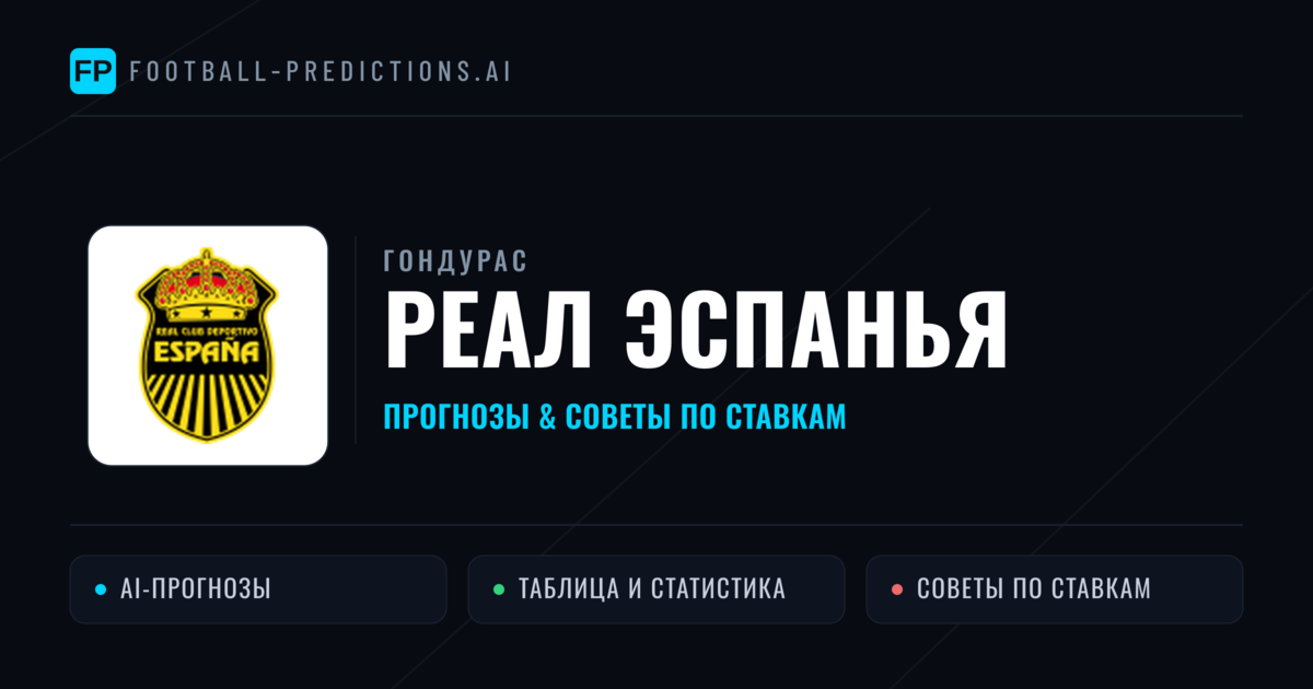 Реал Эспанья прогнозы и статистика
