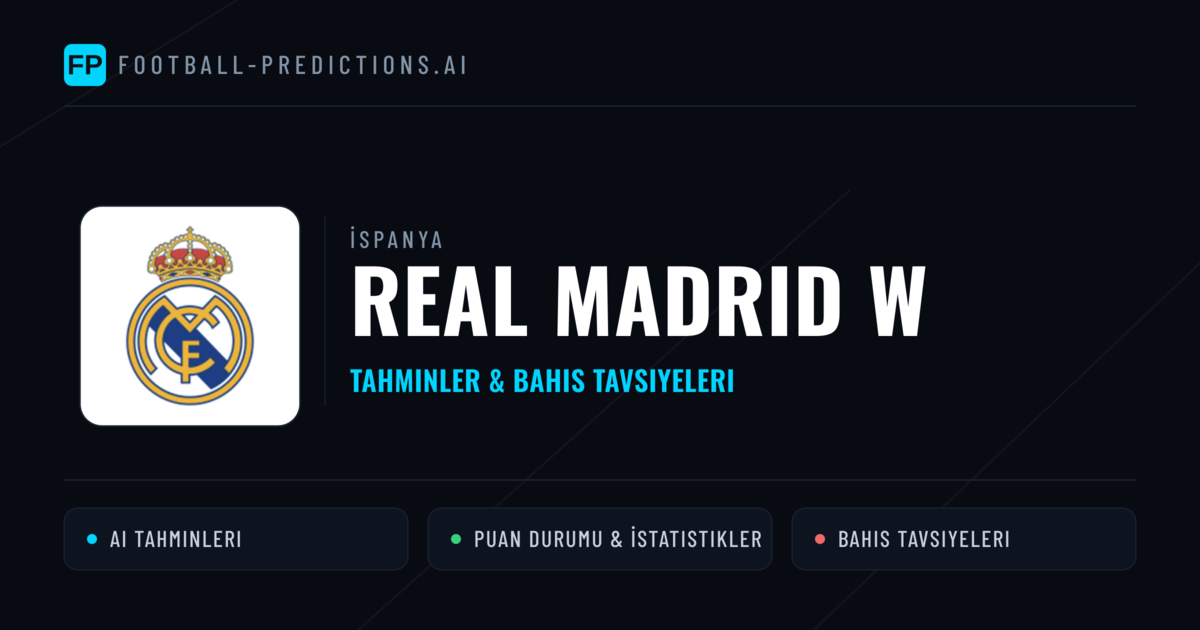 Real Madrid W Tahminleri & İstatistikler