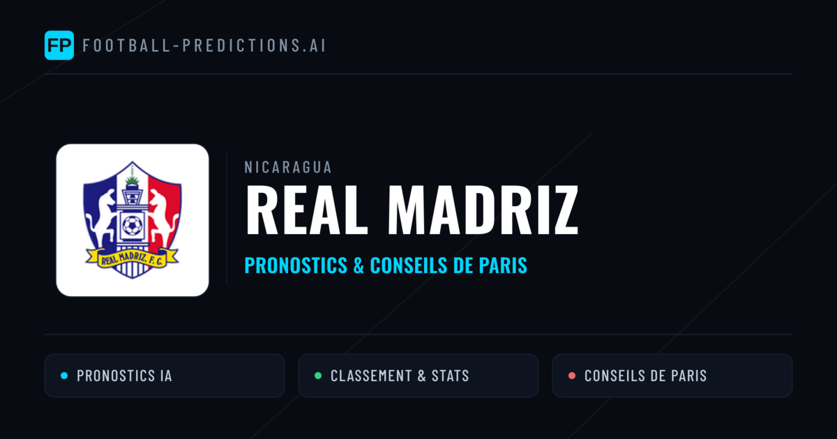 Real Madriz Pronostics & Statistiques