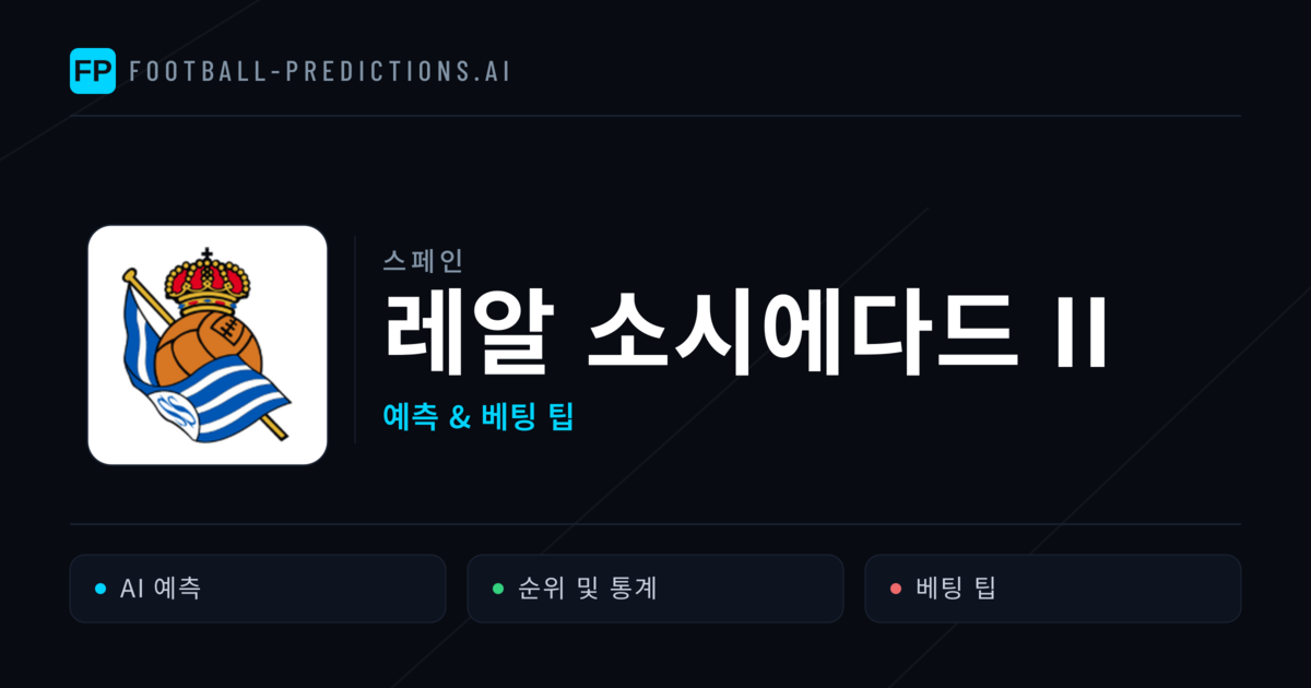 레알 소시에다드 II 축구 예측 & 통계