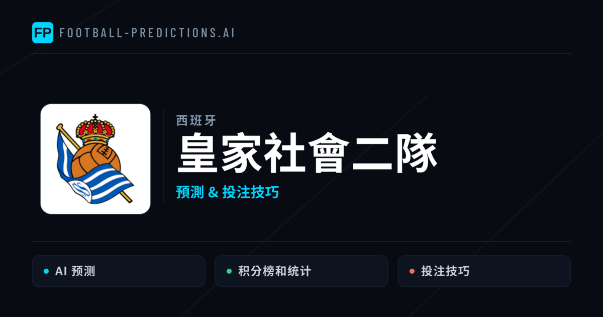 皇家社會二隊 運彩分析｜足球預測與數據
