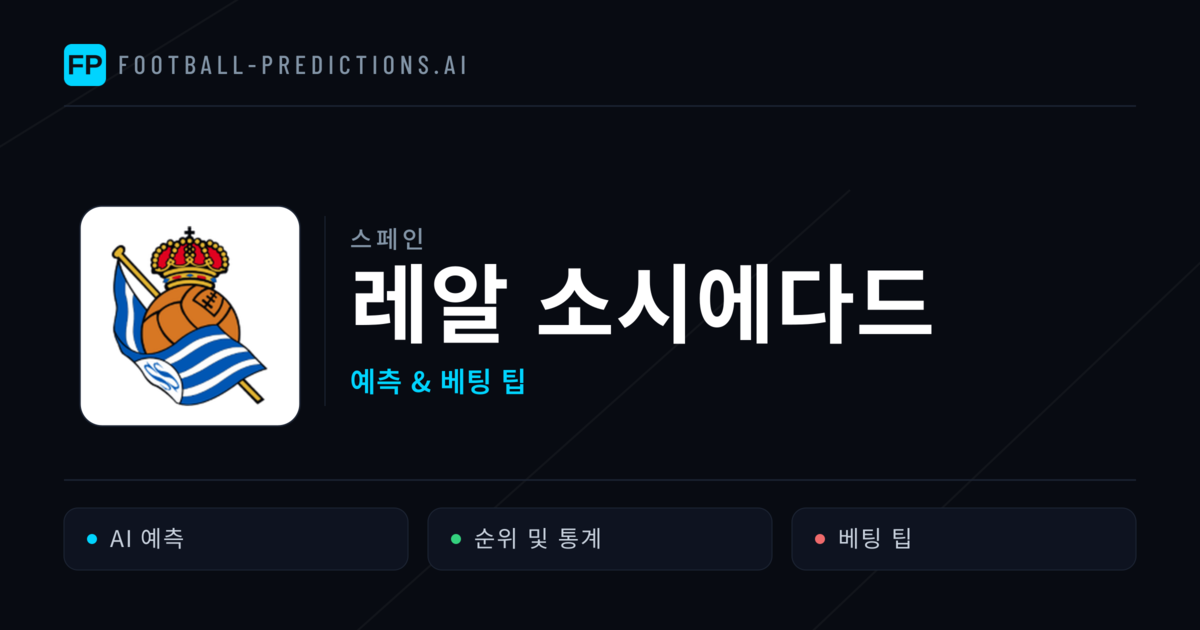 레알 소시에다드 축구 예측 & 통계