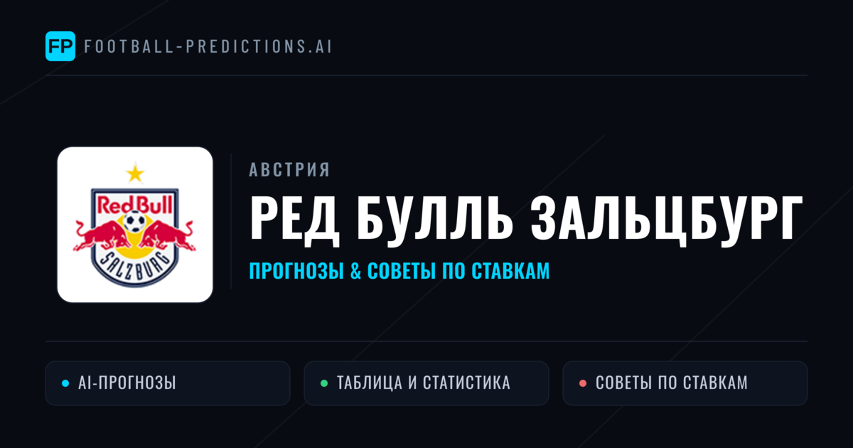 Ред Булль Зальцбург прогнозы и статистика