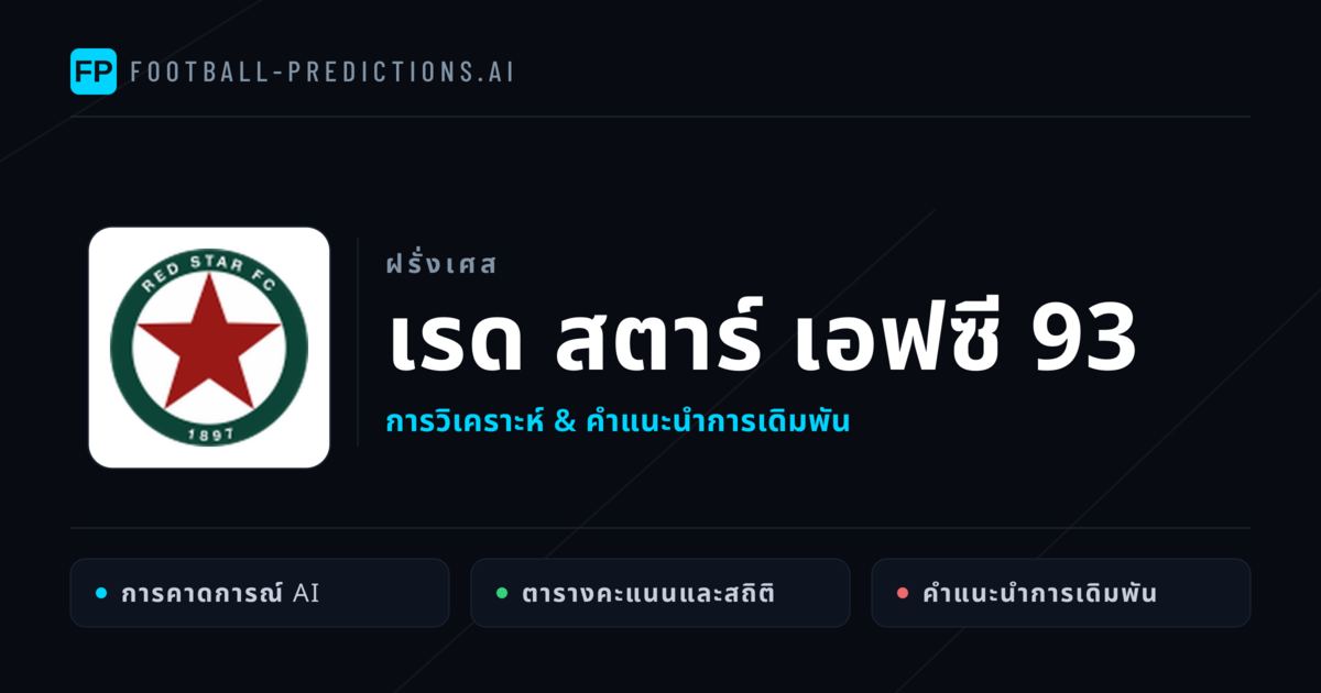 เรด สตาร์ เอฟซี 93 การวิเคราะห์และสถิติ