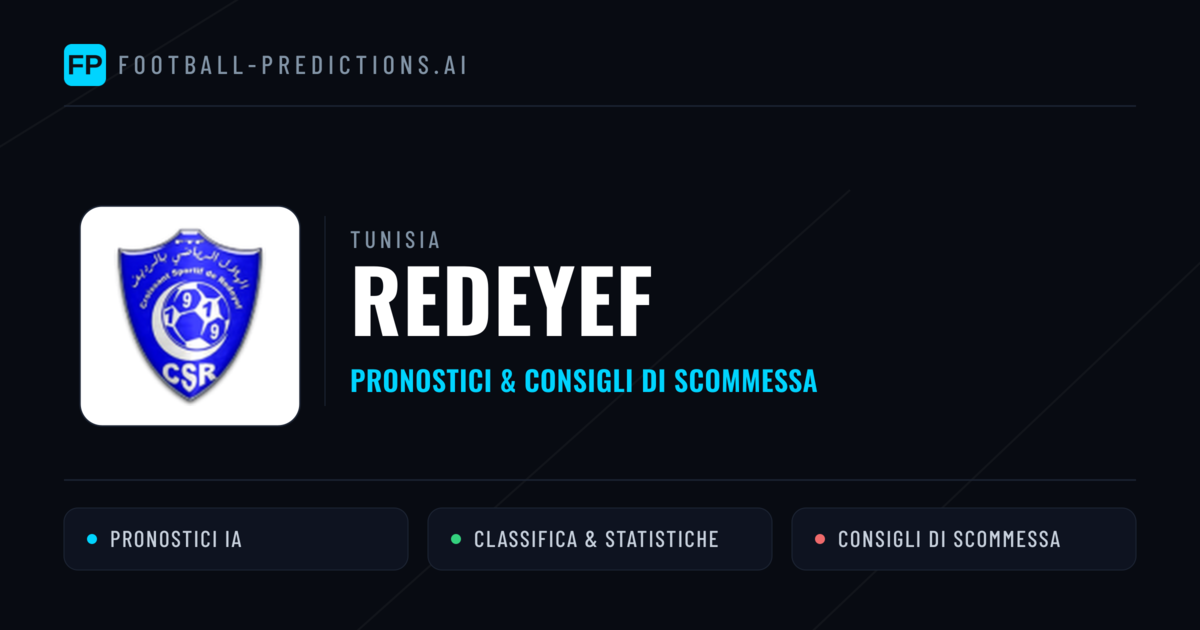 Pronostici e Statistiche Redeyef