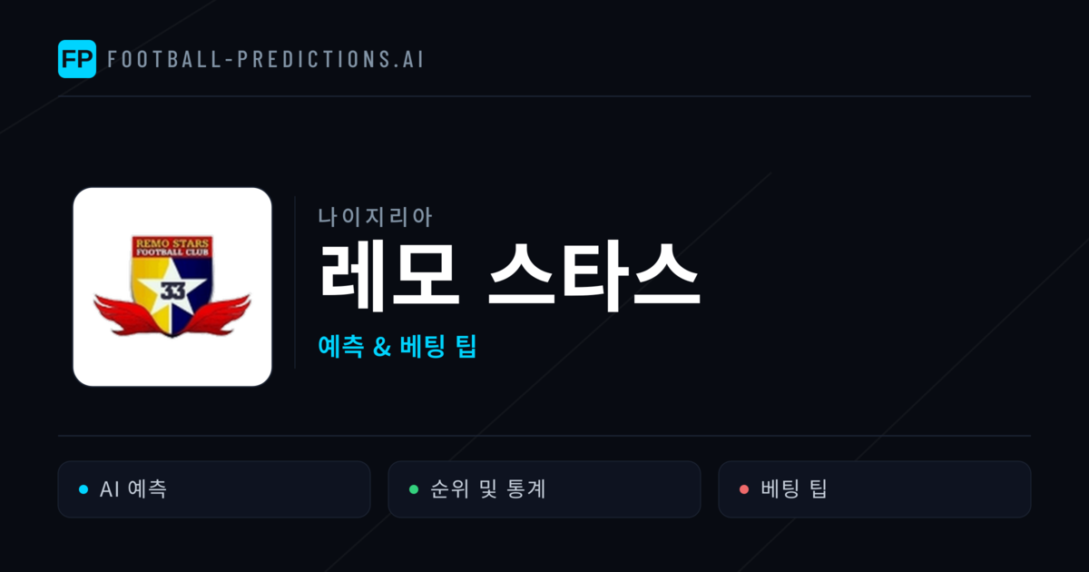레모 스타스 축구 예측 & 통계