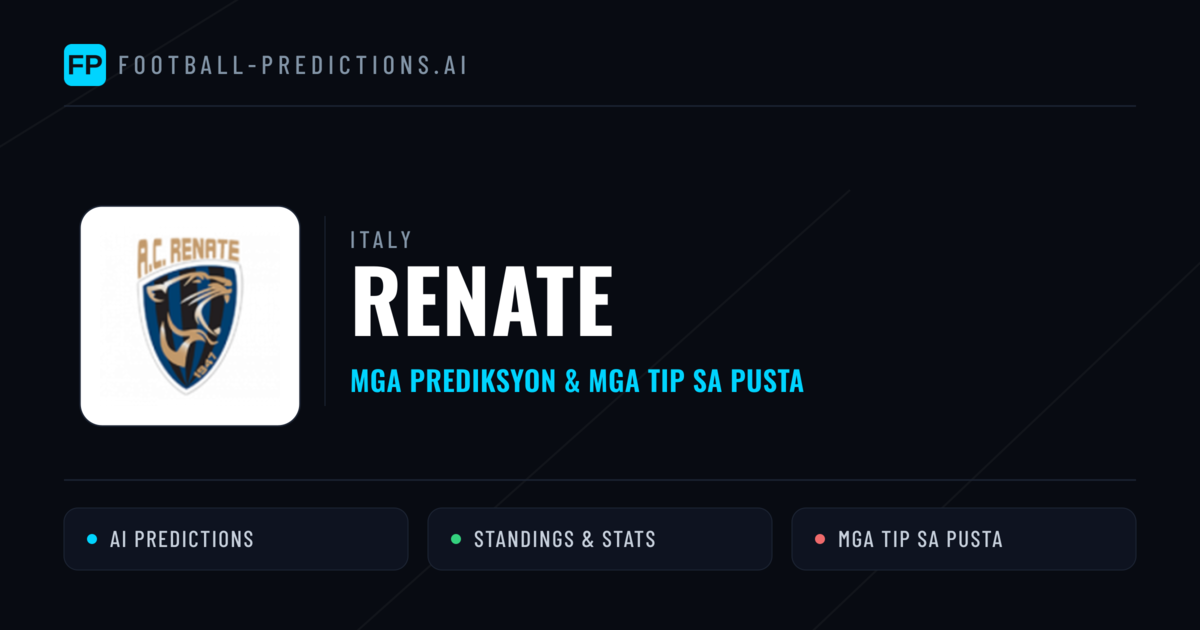 Renate Predictions & Stats