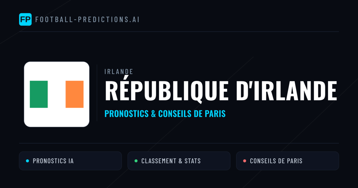 République d'Irlande Pronostics & Statistiques