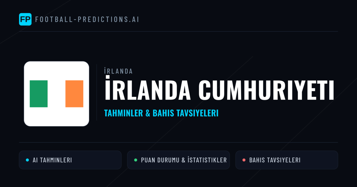 İrlanda Cumhuriyeti Tahminleri & İstatistikler