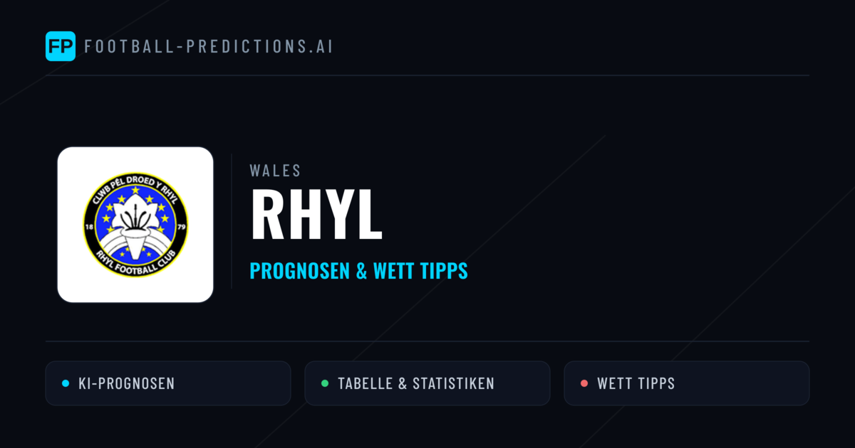 Rhyl Prognosen & Statistiken