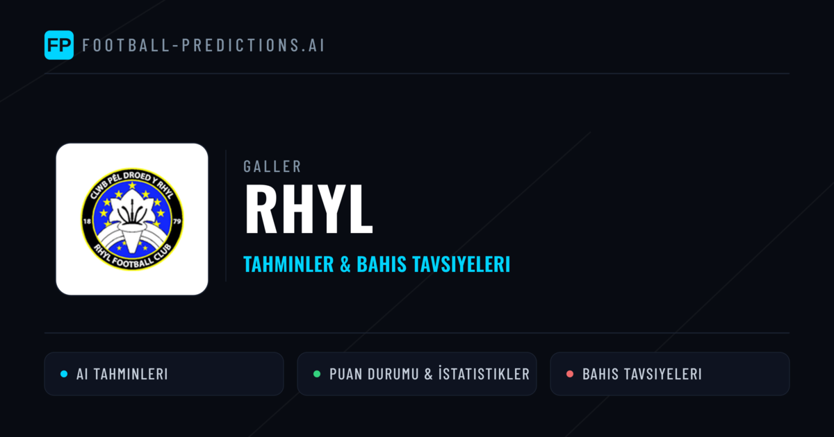 Rhyl Tahminleri & İstatistikler