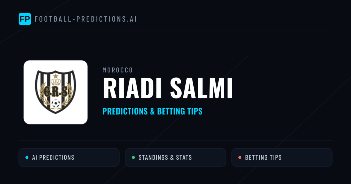 Riadi Salmi Predictions & Stats