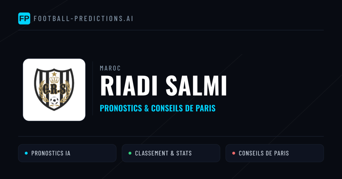 Riadi Salmi Pronostics & Statistiques