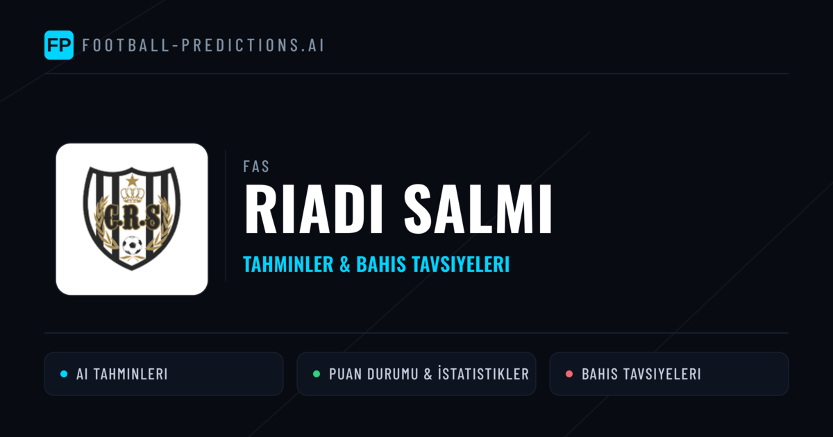 Riadi Salmi Tahminleri & İstatistikler